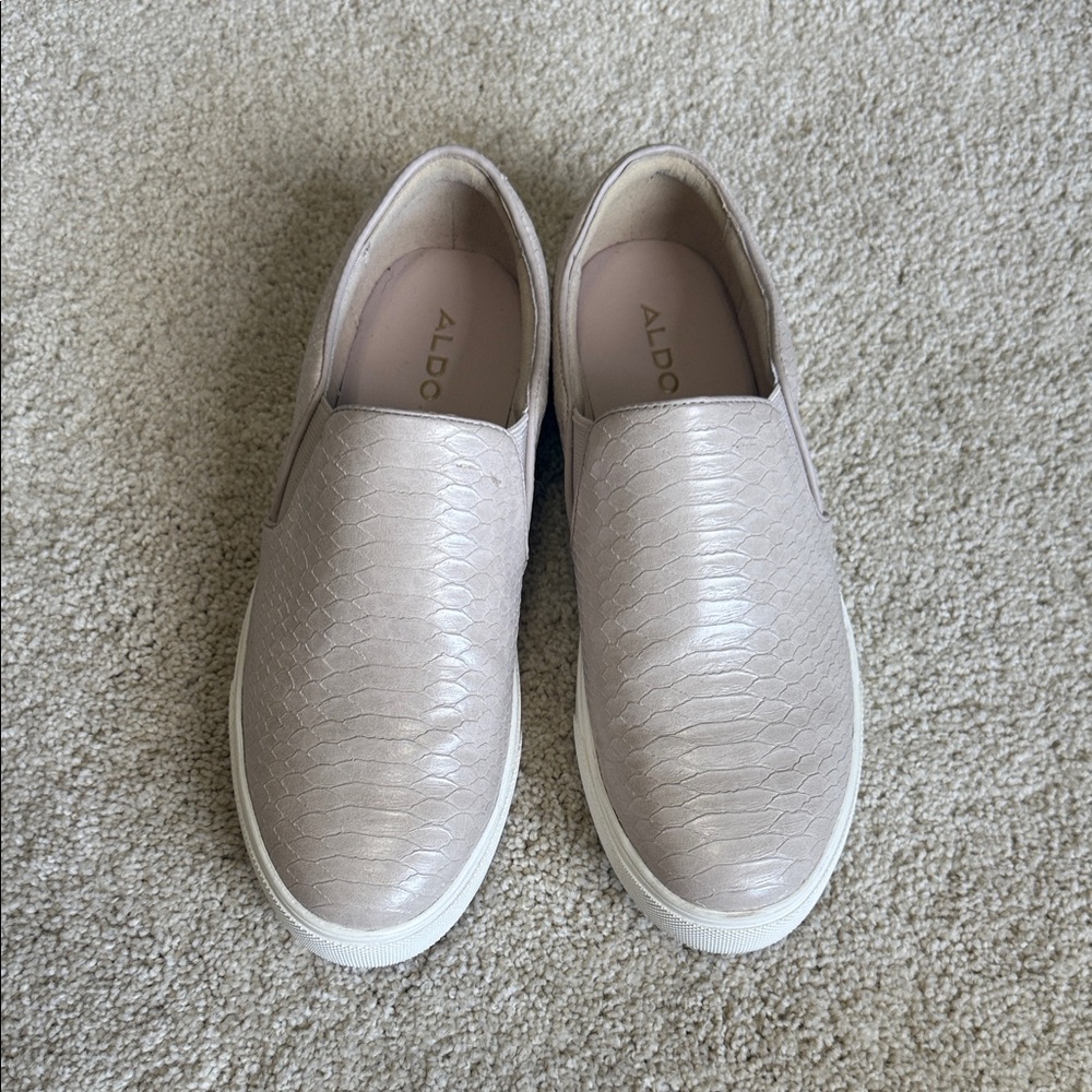 Aldo Women's Textured Slip-On Sneakers - Light Blush/Cream